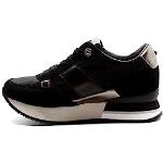 Sneakers stringate larghezza E casual nere numero 39 con stringhe per Donna Apepazza 