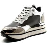 Sneakers larghezza E casual grigie numero 39 per Donna Apepazza 