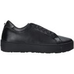 Sneakers larghezza E casual nere numero 36 in similpelle per Donna Apepazza 