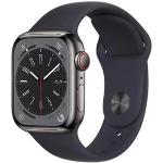 Orologi da polso grigio scuro impermeabili con GPS con connessione WiFi resistenza all'acqua 5 Bar Apple Watch 