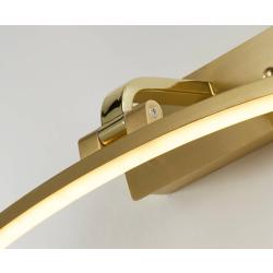 Applique a LED Santorini, larghezza 40 cm, ottone, inclinabile