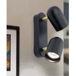 Appliques nere in ottone a led Orion 