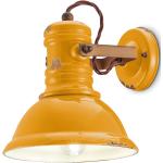 Lampade industriali gialle in ceramica a sospensione compatibile con E27 Ferroluce 