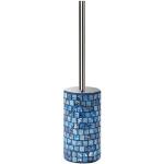 Aquasanit - Porta scopino Serie Crystal in Vetro Mosaico Blu - QF9140BL
