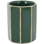 Aquasanit - Porta spazzolini Verde e Oro in Ceramica - Serie Smeraldo - QH2100NO