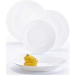 Servizi piatti scontati bianchi di vetro Luminarc 