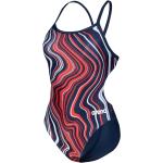 arena Costume Intero Marbled Challenge Back Donna - Navy-Red Multi 42