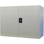 armadio basso in metallo ad ante battenti - 1 ripiano regolabile - 100x45x100 cm - grigio - bertesi
