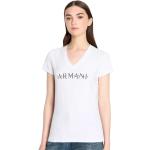 Magliette & T-shirt scontate bianche M con strass mezza manica con manica corta per Donna Giorgio Armani Exchange 