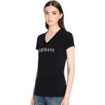 Magliette & T-shirt scontate nere XS con strass mezza manica con manica corta per Donna Giorgio Armani Exchange 
