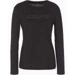 Magliette & T-shirt scontate nere XS di cotone con scollo tondo con scollo rotondo per Donna Giorgio Armani Exchange 
