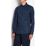 Camicie stretch scontate casual blu M di cotone per Uomo Giorgio Armani Exchange 