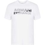Magliette & T-shirt scontate bianche XL di cotone mezza manica con scollo rotondo per Uomo Giorgio Armani Exchange 