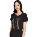 Magliette & T-shirt scontate nere XS mezza manica con manica corta per Donna Giorgio Armani Exchange 