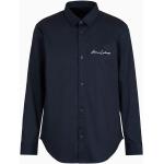 Camicie classiche blu L di cotone con manica lunga per Uomo Giorgio Armani Exchange 