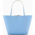 Shopper scontate blu in poliuretano per Donna Giorgio Armani Exchange 