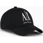 Cappelli sportivi scontati neri di cotone tinta unita per Uomo Giorgio Armani Exchange 