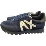 Sneakers larghezza A scontate casual blu numero 40,5 traspiranti per Uomo Giorgio Armani Exchange 