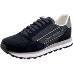 Sneakers larghezza E casual blu numero 41 con tacco fino a 3 cm per Donna Giorgio Armani Exchange 