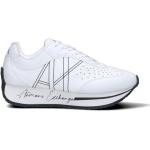Sneakers scontate bianche numero 40 con tacco da 3 cm a 5 cm per Donna Giorgio Armani Exchange 