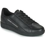 Sneakers scontate nere numero 42 di pelle con tacco da 3 cm a 5 cm per Uomo Giorgio Armani Exchange 