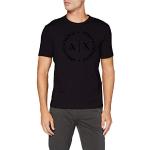 Magliette & T-shirt scontate nere L tinta unita con scollo tondo mezza manica con scollo rotondo per Uomo Giorgio Armani Exchange 