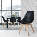 Sedie moderne nere di legno di design 