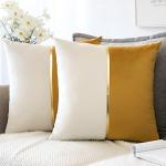 Cuscini bianchi 45x45 cm in velluto patchwork per divani 