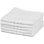 Set asciugamani bianco 40x60 di spugna a righe sostenibile 12 pezzi 