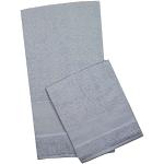 Asciugamani grigi 60x110 di spugna 2 pezzi da bagno 