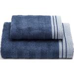 Asciugamani blu 60x110 di spugna per ospiti Caleffi 