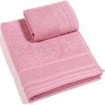 Asciugamani rosa 60x100 di spugna tinta unita per ospiti Caleffi 
