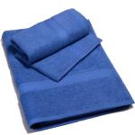 Asciugamani blu 60x110 di spugna tinta unita per ospiti Caleffi 