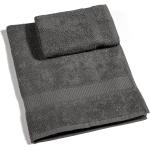 Asciugamani antracite 60x110 di cotone tinta unita per ospiti Caleffi 