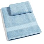 Asciugamani azzurri 60x110 di cotone tinta unita per ospiti Caleffi 
