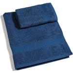 Asciugamani blu 60x110 di spugna per ospiti Caleffi 