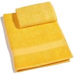 Asciugamani gialli 60x110 di spugna tinta unita per ospiti Caleffi 