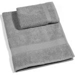 Asciugamani grigi 60x110 di spugna tinta unita per ospiti Caleffi 