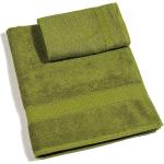 Asciugamani verdi 60x110 di cotone tinta unita da bagno Caleffi 