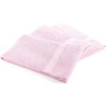 Asciugamani rosa di spugna tinta unita 3 pezzi da bagno Caleffi 