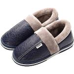 Pantofole blu numero 45 chiusura velcro impermeabili per l'inverno a stivaletto per Uomo 