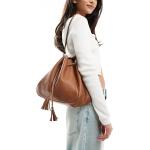 Shopping bags marrone chiaro con frange Asos Design 