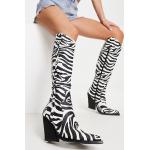 Stivali larghezza E scontati multicolore numero 35 zebrati con punta con cerniera con tacco per Donna Asos Design 
