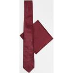 Cravatte slim scontate rosse di raso per Uomo Asos Design 