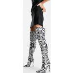 Stivali larghezza A scontati multicolore numero 38 zebrati con strass con punta con cerniera con tacco per Donna Asos Design 
