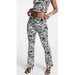 Pantaloni scontati multicolore in velluto zebrati a vita bassa Asos Design 