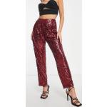 Pantaloni larghi scontati rossi XS con paillettes per Donna Asos Design 
