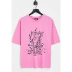Magliette & T-shirt scontate rock rosa taglie comode a quadri mezza manica con scollo rotondo Asos Design 