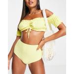 Top bikini scontati giallo limone XL in viscosa per Donna Asos Design 