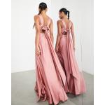 Abiti lunghi eleganti rosa XS di raso lunghi per Donna Asos Design 